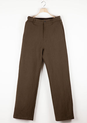 TIMOTHY Trousers | Black Earth Wool Linen | last one