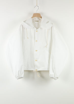 HUCKLE Hoodie | White Poplin