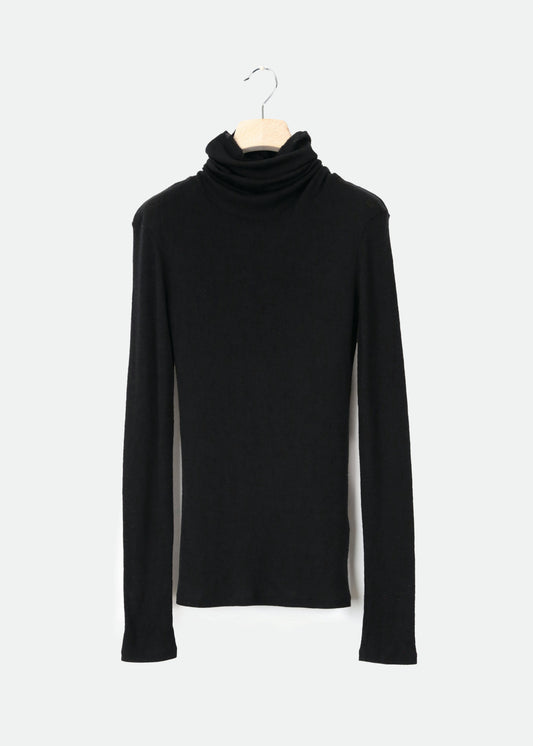 ROBERTA Rollneck | Black Wool