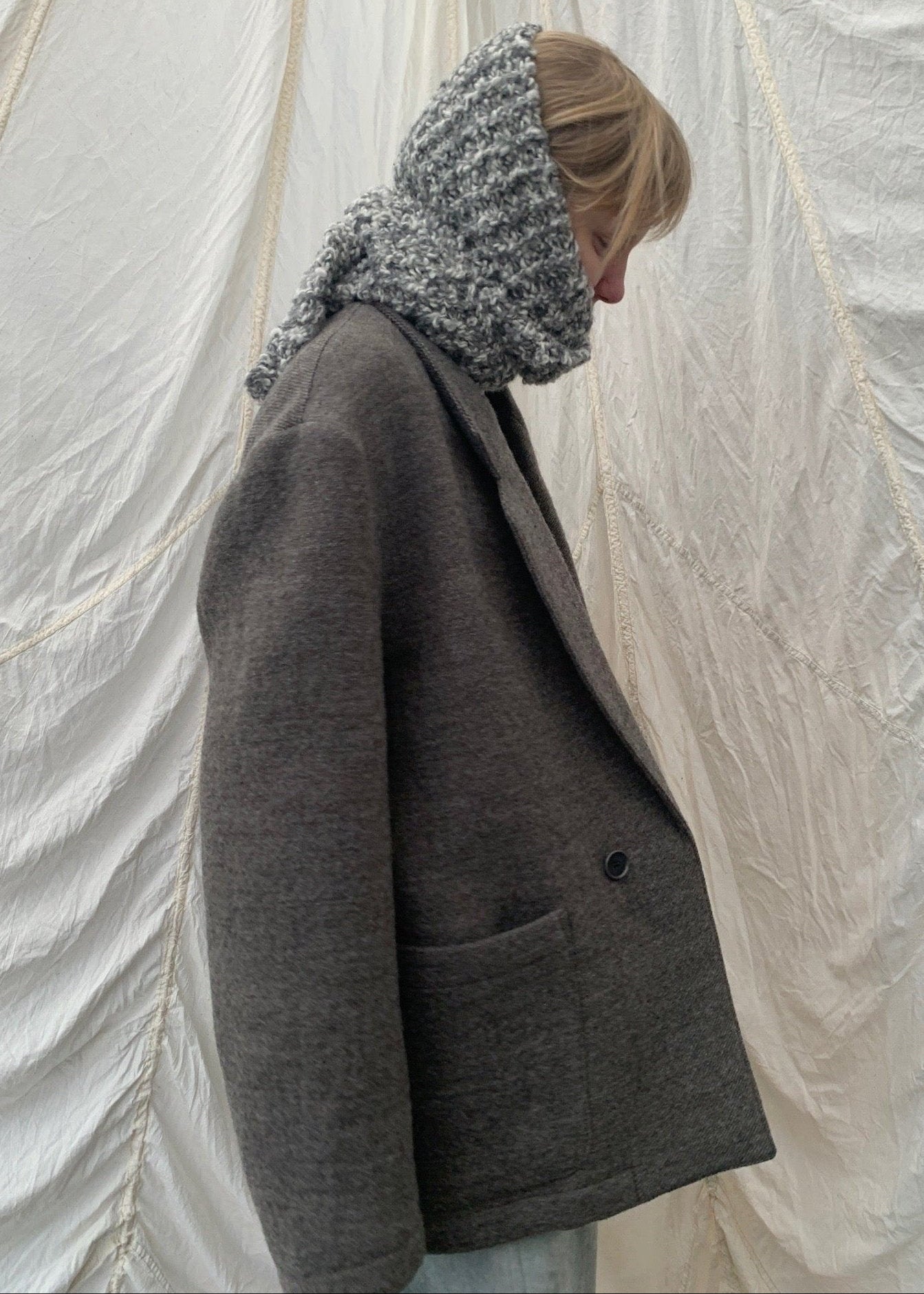 JURI Jacket | Mud Grey Wool | last one