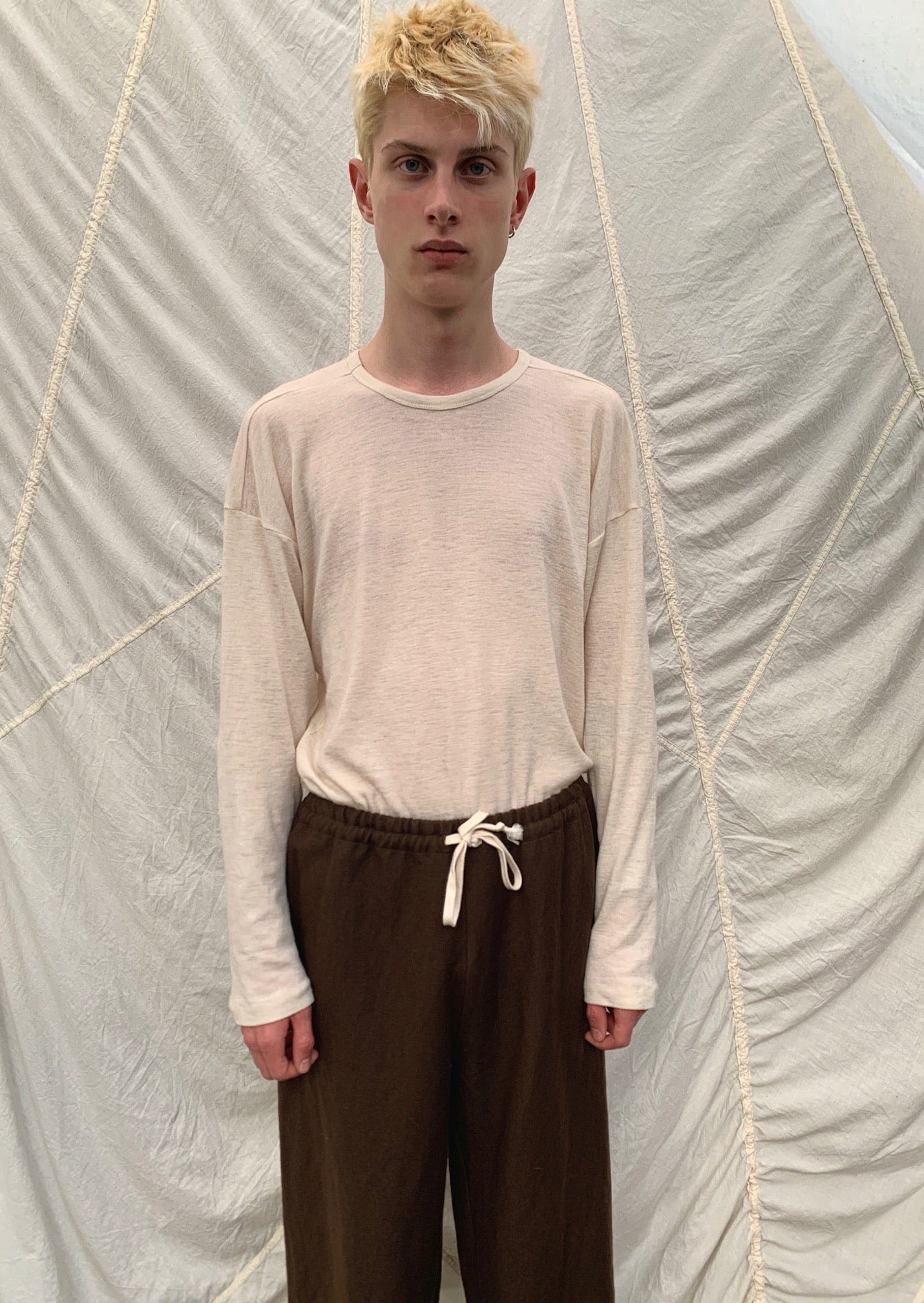 JUDE Joggers | Black Earth Wool-Linen