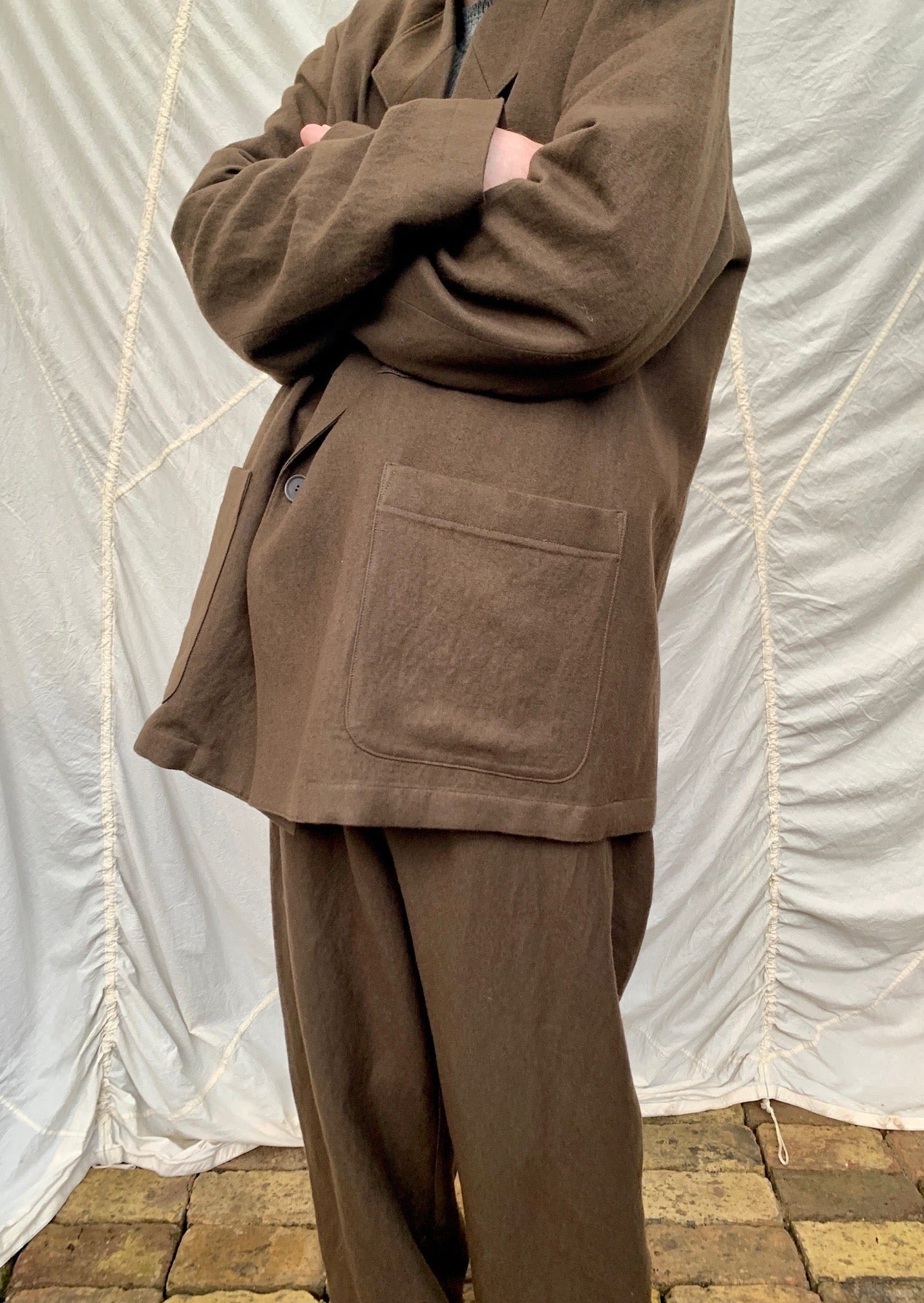JUDE Joggers | Black Earth Wool-Linen