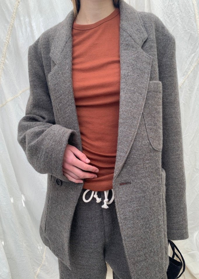JURI Jacket | Mud Grey Wool | last one
