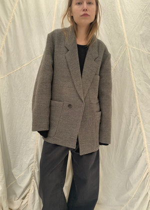 JURI Jacket | Mud Grey Wool | last one