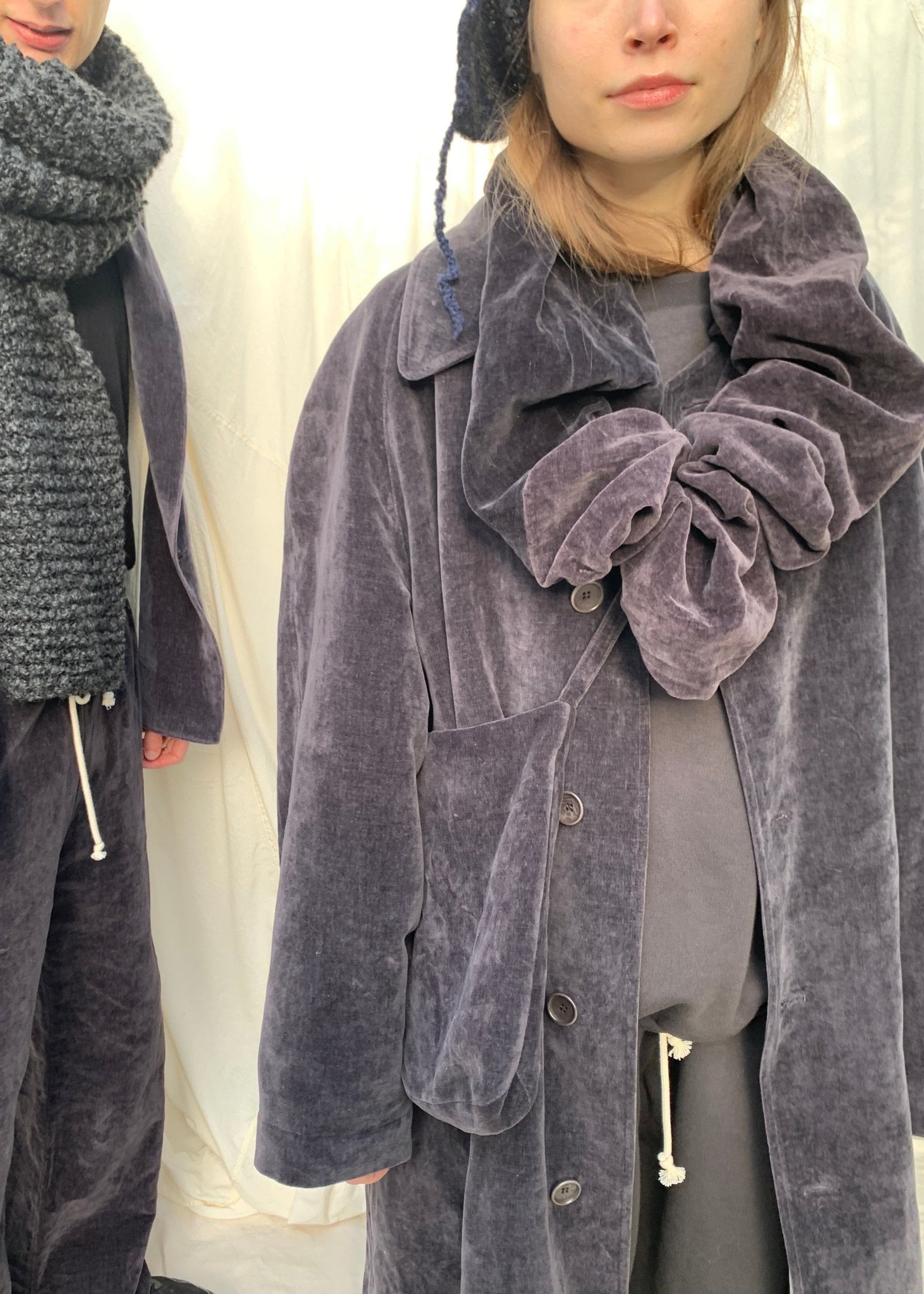 SCRUNCHIE Scarf | Charcoal Velvet | last one