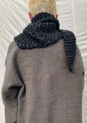 SAFRON Scarf | Knitted Wool Charcoal
