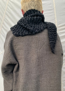 SAFRON Scarf | Knitted Wool Charcoal