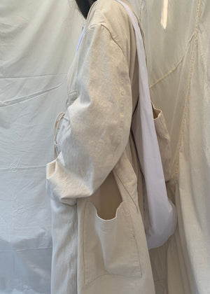DELLA Dustercoat | Natural seeded Denim