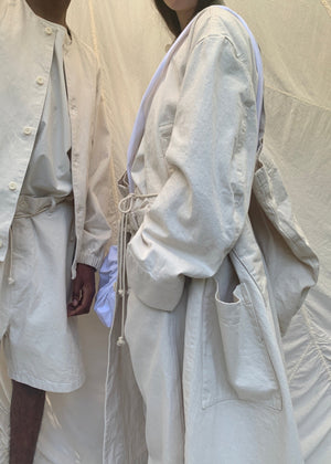 DELLA Dustercoat | Natural seeded Denim