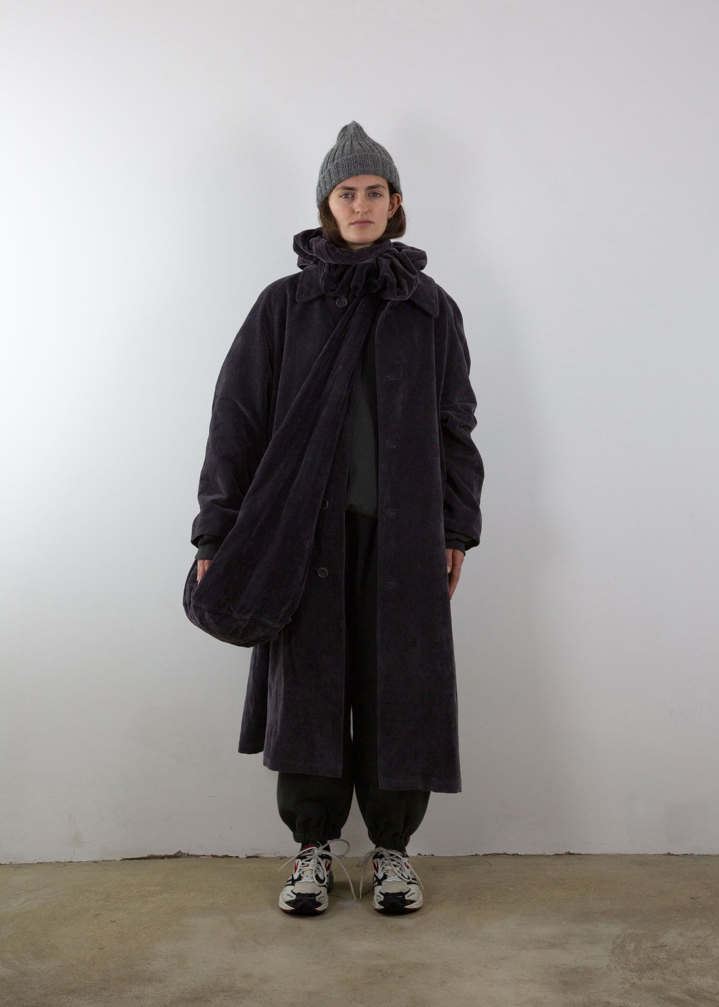 SCRUNCHIE Scarf | Charcoal Velvet | last one