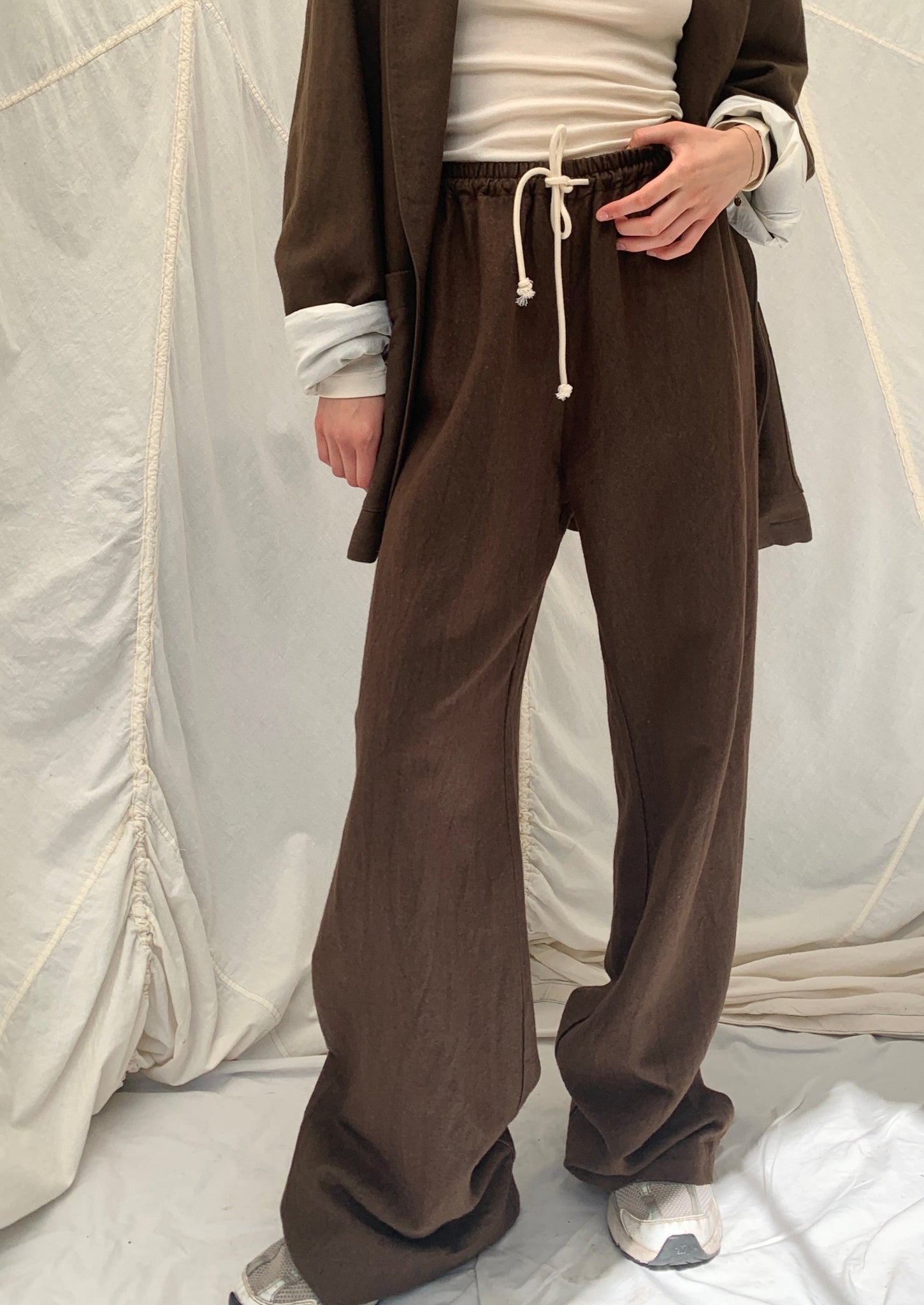 JUDE Joggers | Black Earth Wool-Linen