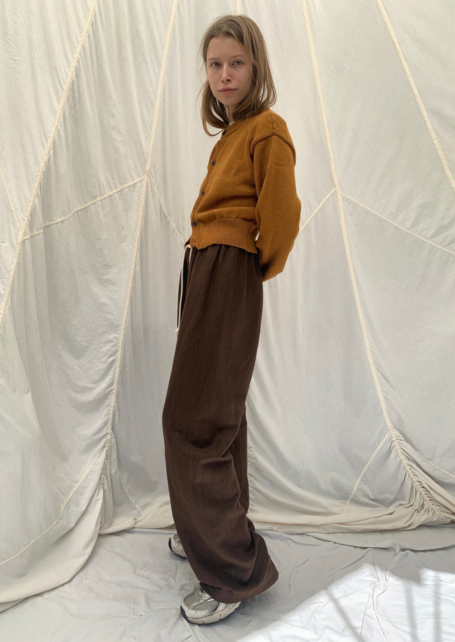 JUDE Joggers | Black Earth Wool-Linen