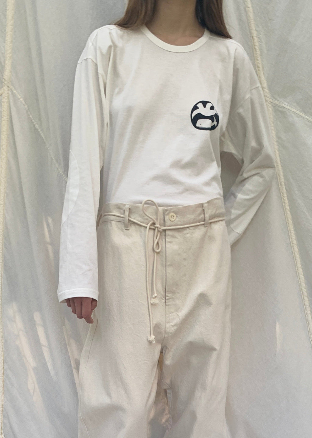 LAURIE Longsleeve | White | Reflection Print