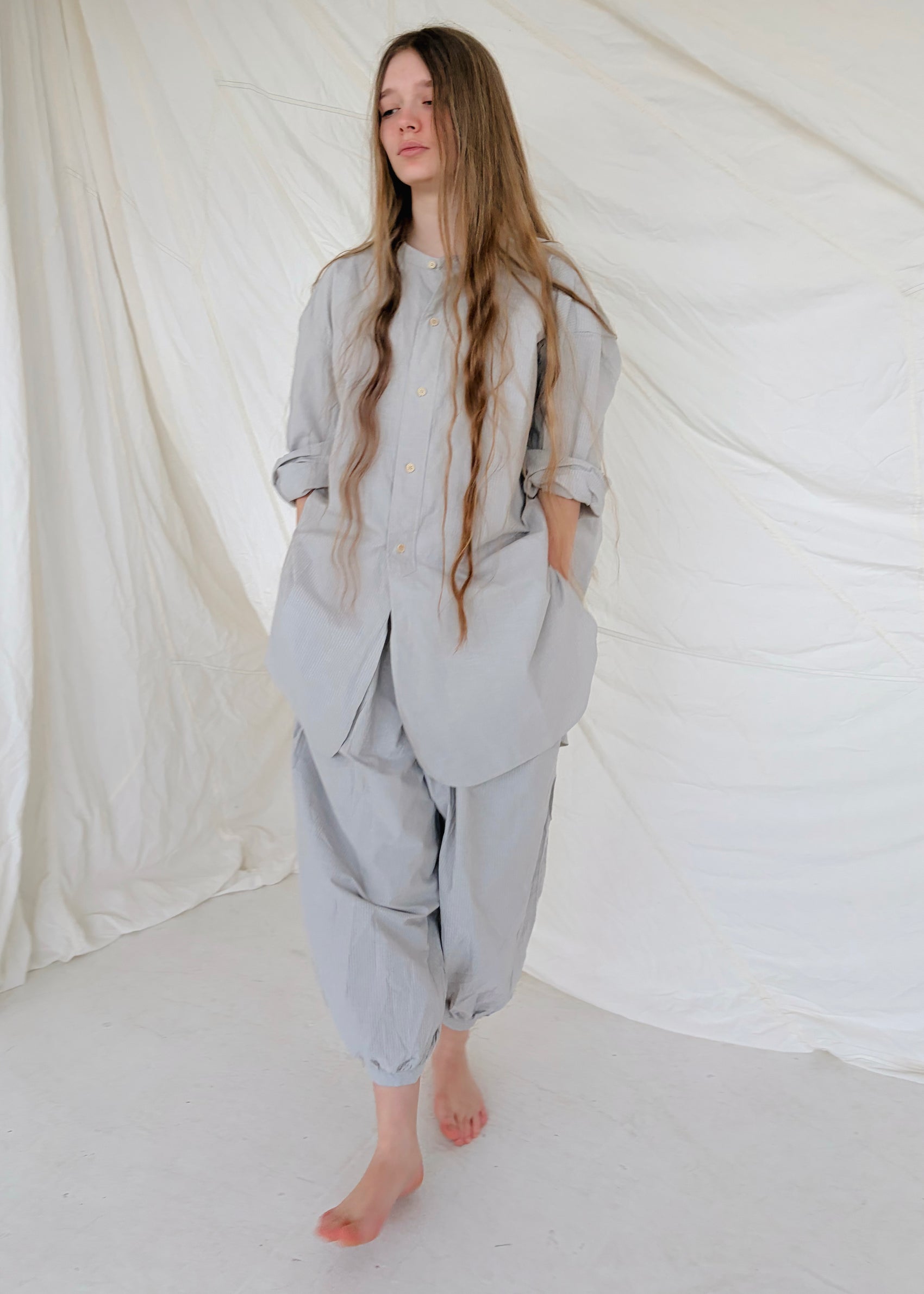 TAMOU Trousers | Dusty Stripe Fine