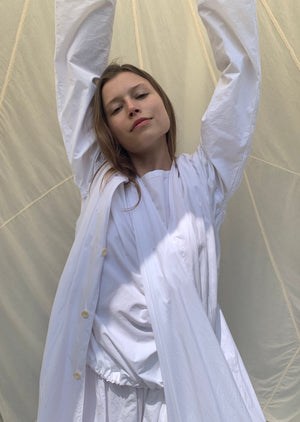 LUI Long Sleeved Top | White Cotton