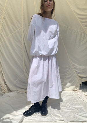 LUI Long Sleeved Top | White Cotton