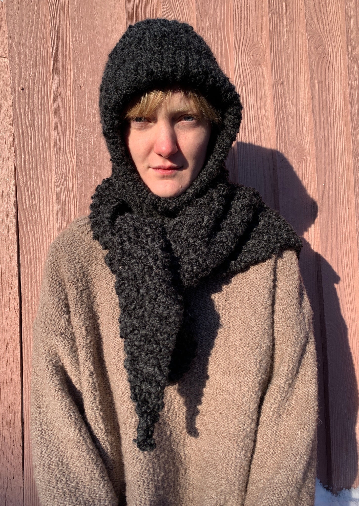 SAFRON Scarf | Knitted Wool Charcoal