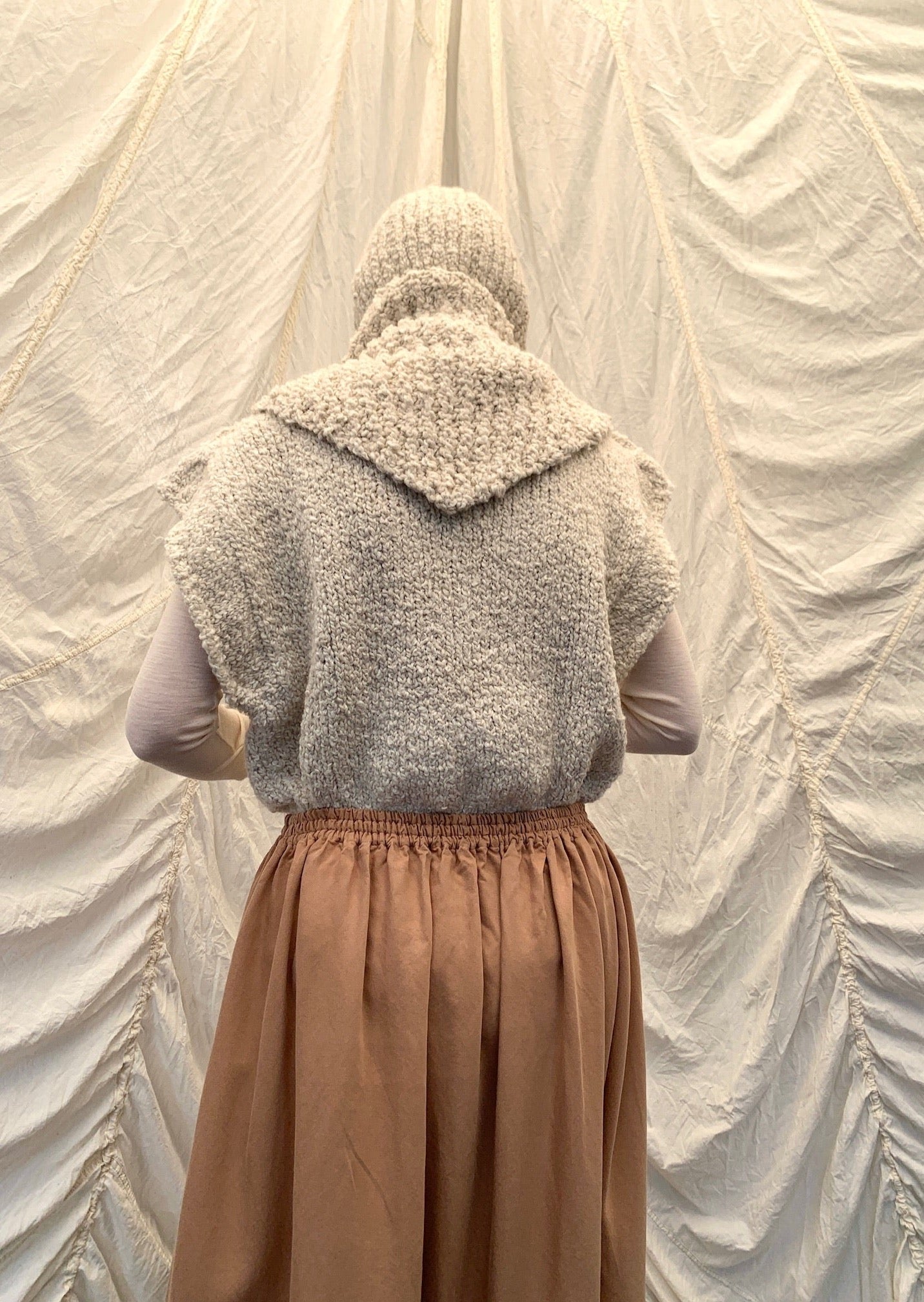 SAFRON Scarf | Knitted Wool Natural