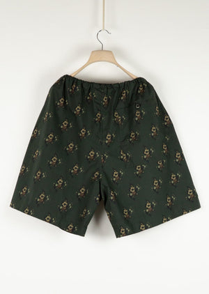 SHAN Shorts | Off Black Floral Cotton