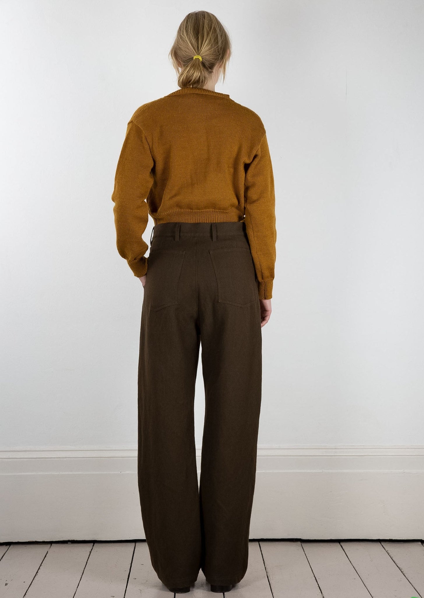 TIMOTHY Trousers | Black Earth Wool Linen