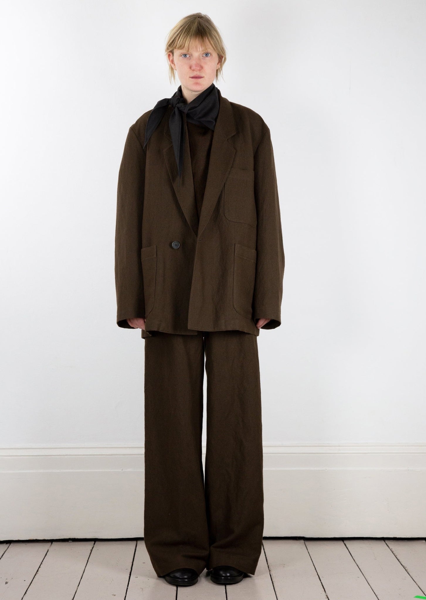 JUDE Joggers | Black Earth Wool-Linen