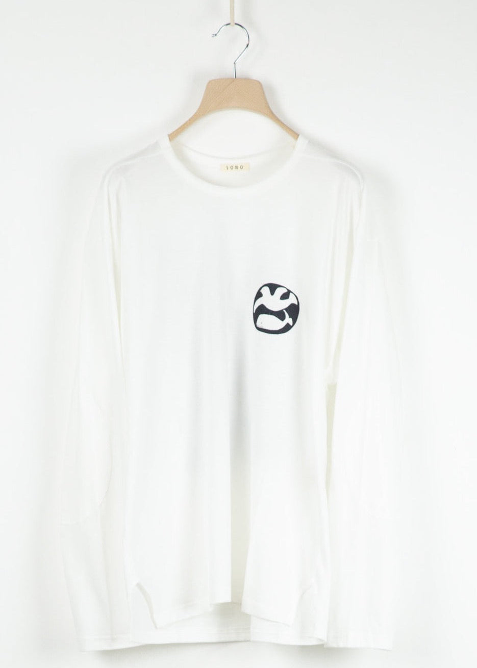 LAURIE Longsleeve | White | Reflection Print
